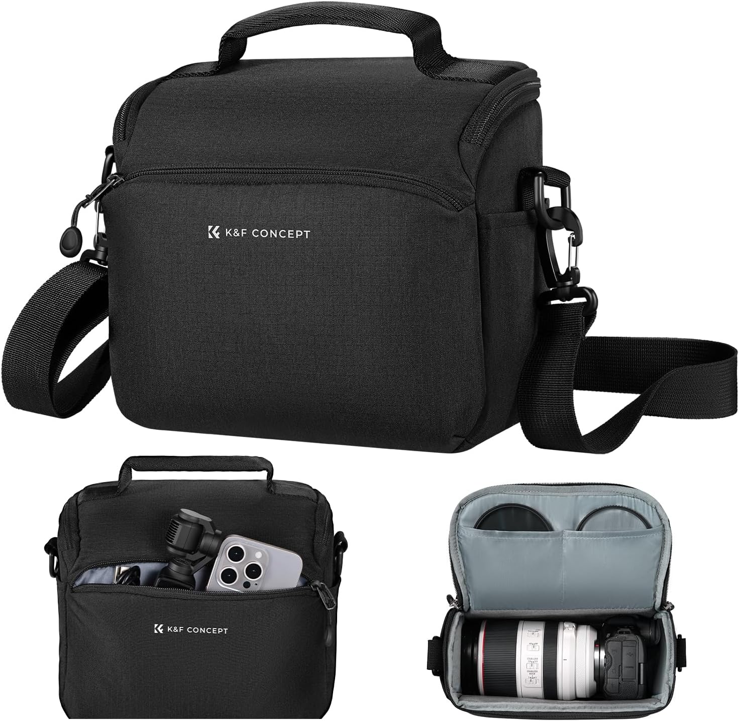 K&F Concept Camera Sling Bag 5L Urban Wander 05 Black | Camera Ark