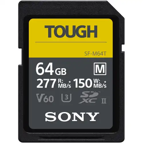 Sony 64GB SF-M TOUGH UHS-II SDXC Card | 4K & High-Speed Memory | Camera Ark