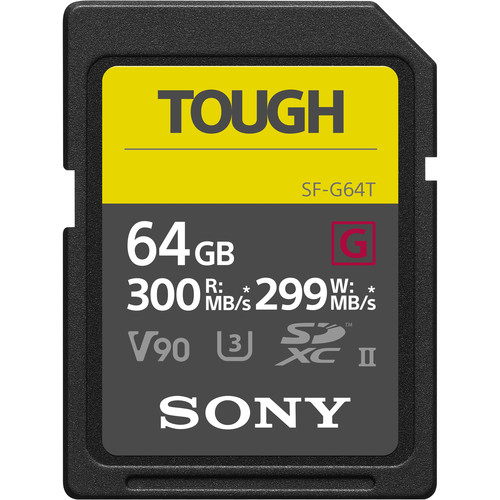 Sony 64 GB SF-G TOUGH UHS-II SDXC Memory Card | 300MB/s | Camera Ark