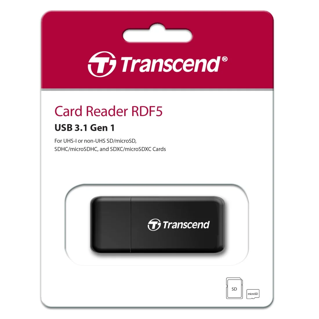 Transcend RDF5 USB 3.1 Gen 1 SD & microSD Card Reader | Camera Ark